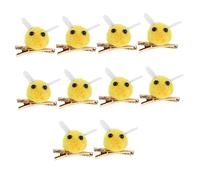 FRCOLOR 10pcs Mini Bee Hair Clips Vibrant Hollow Out Hair Accessories for Women for Spring Styling and Parties Adorable Bangs Clamps for All Occasions