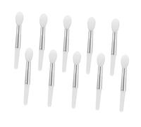 FRCOLOR 10pcs Mini Lip Brush Set Silicone Makeup Applicator for Lipstick Gloss Lip Treatment Portable Reusable Smooth Application
