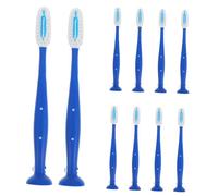 FRCOLOR 10pcs Mini Prison Toothbrush with Soft Bristles Antiselfinjury Short Handle Standup Design for Secure Environments Detention Centers and Mental Health Facilities