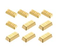 FRCOLOR 10pcs Mini Simulation Bricks Set - Metal Dollhouse Decorations with Large and Small for Pirate Party Supplies, DIY Model Scenes, and Collectible Miniature Displays