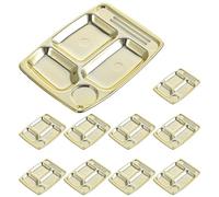 FRCOLOR 10Pcs Miniature Kitchen Food Plates Realistic Divided Plates for Dollhouses DIY Projects and Home Decor Scene Props for Miniature Landscapes