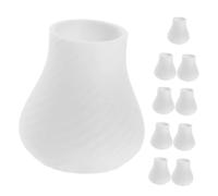 FRCOLOR 10pcs Miniature White Ceramic Vases Dollhouse Ornaments Small Flower Pots for Fairy Garden Micro Landscape Desktop Decoration