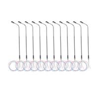 FRCOLOR 10Pcs Model Railway LED Street Light Stainless Steel Scale Lamp Post for Train Station Layout Realistic Model Lighting for Architectural Projects and DIY