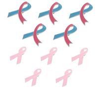 FRCOLOR 10pcs Pink Ribbon Awareness Lapel Pins Zinc Alloy Charity Brooches for Breast Jewelry Badges for Events Fundraising Accessories for Women