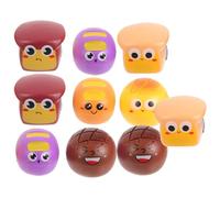 FRCOLOR 10pcs Pull Back Cars Bread Shape Friction Powered Model Vehicles Party Favors Birthday Shower