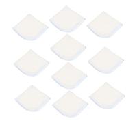 FRCOLOR 10pcs Pure Cotton Double-Layer Handkerchiefs Baby Face Washcloths Absorbent Saliva Towels for Newborns and Infants Blue Small Size