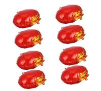 FRCOLOR 10pcs Red and Gold Shaped Mid Autumn Festival and National Day Decorations Versatile Hanging Birthday Decor Kit for Spring Festival and Mall Celebration