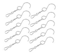 FRCOLOR 10Pcs Self Rotating Swivel Hooks Clips Heavy Duty Wind Chime Hangers Outdoor Display Hooks for Gardens Tools and Decorations Quality Assured Design