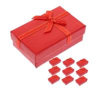 FRCOLOR 10pcs Small Jewelry Boxes with Lids for Rings Earrings Necklaces Scratch Resistant Cardboard Gift Packaging Versatile Christmas Party Favors Elegant Protective Storage