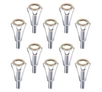 FRCOLOR 10pcs Stainless Steel Fishing Rod Guide Rings Replacement Tips Portable and Sturdy for Subsection Repairing and Homemade Rod DIY Accessories