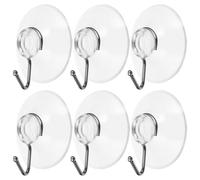 FRCOLOR 10pcs Suction Cup Hooks Home Suction Hanger Punch Free Hook 40mm PVC and Iron Reusable Practical for Living Room and Front Door