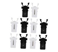 FRCOLOR 10pcs Trash Can Push to Release Latch Buckles Replacement Plastic Self-locking Repair Clips for Garbage Bin Lid Lock Black and White