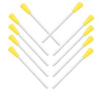 FRCOLOR 10pcs Triangle Iron Percussion Instrument Set Mallets, Plastic Handle Triangles for Early Childhood Music Education and Rhythm Training