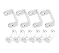 FRCOLOR 10pcs U Shaped Bracket Connector Made of Aluminum Alloy with 3-Hole Design for Reliable Stability and Indoor Use, Heavy Duty Door Security Mounting Brackets for Industrial