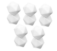 FRCOLOR 10Pcs Unfinished Acrylic Dice Blank Cube Blocks for DIY Craft Projects for Educational Activities and Creative Fun for Painting Engraving and Math Exercises