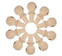 FRCOLOR 10pcs Unfinished Wood Gourd Shaped Bottle Stoppers with Comfortable Grip and Sturdy Material for DIY Projects and Decorative Toppers