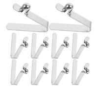 FRCOLOR 10pcs V Shaped Snap Clips 6mm Steel Telescopic Pole Button Fastener | Nickel Plated Silver Finish, Rust Resistant Locking Fit, Enhanced Stability, Multi Purpose Use for Rod Joints