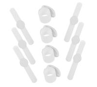 FRCOLOR 10PCS White Slap Bracelets for DIY Party Favors Unfinished Blank Wristbands Boys and Girls Crafts and Creative Activities