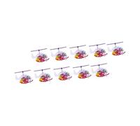 FRCOLOR 10pcs Wind Up Helicopter for Adorable Plastic Clockwork Helicopter Playthings Easy Grip Cartoon Design Enhances Coordination and Imagination Random Colors Random Color