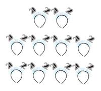 FRCOLOR 10pcs Xmas Hair Bands for Women Creative Christmas Headbands Year Party Headdress Hair Decor Clip