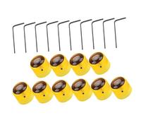 FRCOLOR 10pcs Yellow Electric Guitar Knobs Control Volume Tone Knobs for Electric Guitar Replacement Parts Volume Control