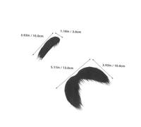 FRCOLOR 10sets Self Adhesive Realistic Fake Beard and Eyebrow Kit for Halloween Party Cosplay Easy Quick Application Costume Accessories for Men Old Man Character