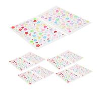 FRCOLOR 10sheets Face Stickers Rhinestone Gems DIY Makeup Patches for Party Festival Self Adhesive Face Rhinestones for Women