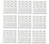 FRCOLOR 10Sheets Self Adhesive Rhinestone Stickers for Face Makeup Body Gems for Festival Performance and Party Decoration Effortless Application Glamorous