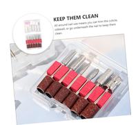 FRCOLOR 11Pcs Nail Grinding Head with Sanding Bands for Manicure Supplies Metal Nail File Drill Bits for Cuticle Dead Skin Removal at Home