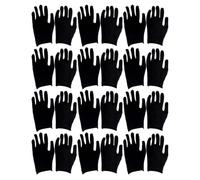 FRCOLOR 12 Pairs Black Thick Cotton Work Gloves for Labour Protection Thin Comfortable Hand Protection for Gardening Construction and Industrial Use