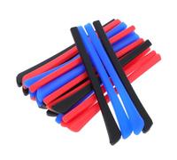 FRCOLOR 12 Pairs Silicone Eyeglass Temple Grips Non Slip Sleeves for Enhanced Various Styles Easy Installation Options Black Blue Red