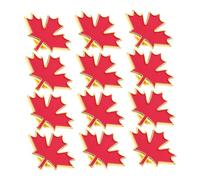 FRCOLOR 12 Pcs Maple Leaf Lapel Pin Metal Enamel Patriotic Canadian Red Brooches for Men Women Collar Pin Badges Clothes Hat Backpack Gift