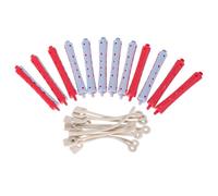 FRCOLOR 12-Piece Hair Perm Rods Set Long Cold Wave Curling Tools for Hairdressing Flexible Styling Rods for Hair Types