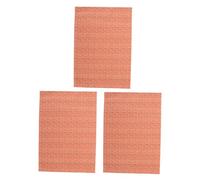 FRCOLOR 12 Scale Dollhouse Adhesive Red Brick Wall Stickers A4 Peel and Stick Miniature Wallpaper for Dollhouse Outdoor Decoration