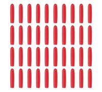 FRCOLOR 120pcs Eyelash Tweezers Silicone Tip Covers Red Non-Slip Protective Sleeves for Eyelash Crafting Process Lightweight and Portable