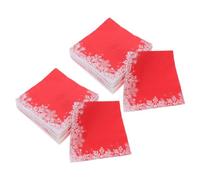 FRCOLOR 120pcs Holiday Red Snowflake Disposable Dinner Napkins Premium Paper Tissues for Winter Parties Family Gatherings and Christmas Table Decor