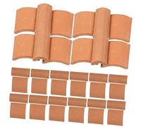 FRCOLOR 120pcs Miniature Roof Tiles Models for DIY Sand Table Decor Micro Roof Tiles for Mini Garden and Architectural Layouts for Creative Imagination and Scenic Arrangements