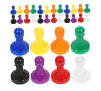 FRCOLOR 128pcs Multicolor Plastic Board Game Pieces Small Chess Pawns Tabletop Markers for Family Parties and Travel Compatible with Various Board Games Easy to Clean Tokens