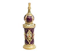 FRCOLOR 12ml Purple Glass Women Essential Oil Bottle with Middle Eastern Retro Style, Small Size and Empty Design, for Wedding Decoration and Going