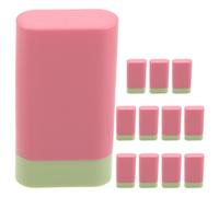 FRCOLOR 12pcs 20g Refillable Blush Cream Stick Tubes Deep Pink Plastic Lip Balm Containers for DIY Cosmetics Body Balm with Cap, Travel-Friendly Makeup Refill Bottles
