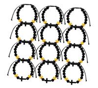 FRCOLOR 12pcs Adjustable Acrylic Softball Beaded Bracelet for Sports Enthusiasts Wrist Decoration Hand Chain Fits Wrists Softball Players and Fans