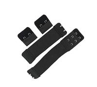 FRCOLOR 12PCS Adjustable Band Extender Set Soft Stretchy Buckles for Loose Extension Multi Purpose Wig Bands for Women Black Color Comfortable Fit