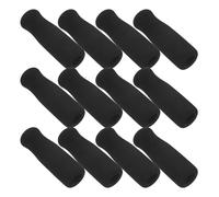 FRCOLOR 12pcs Black Anti-Skid Sponge Walker Handle Cushions with Padded Grip Covers for Walking Aid and Crutch Replacement, Comfortable Walker Hand Grips for Elderly and Mobility Support