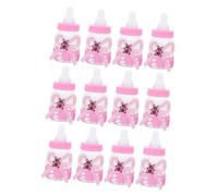 FRCOLOR 12Pcs Bottle Candy Boxes with Crystal Bear Decorations Feeding Bottle Design Sweet Packaging Boxes for Party Favors Baptism Birthday and Shower Decorations Safe and Practical