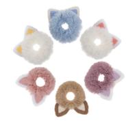 FRCOLOR 12pcs Cat Ear Hair Bands for Women Girls Boys and Girls Halloween Cat Ears Headband Stretchy Hair Ties