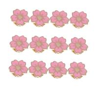 FRCOLOR 12pcs Cute Cherry Blossom Alloy Brooch Pins for Women Versatile Cartoon Badge for Clothes Bags and Uniforms Durable Secure Attachment for Japanese Aesthetic