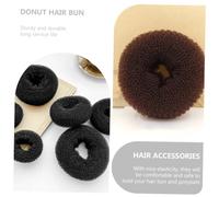 FRCOLOR 12pcs Donut Bun Makers Hair Donut Bun Rings Hair Accessories for Women Chignon Maker for Neat and Messy Updos in Beige Black Coffee