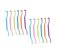 FRCOLOR 12pcs Double-Headed Pet Toothbrush Set with Soft Bristles for Small Dogs and Cats, Dual-Ended Finger Toothbrush for Deep Cleaning and Interdental Care, Suitable for Puppies and Adult Pets