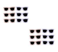 FRCOLOR 12pcs Funny Sunglasses Hairpins White Extra Hair Clips for Girls Bangs Barrette Girls Headdress