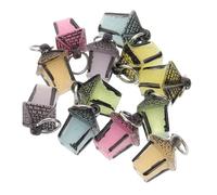FRCOLOR 12pcs Glow Dark Decorative Lanterns for DIY Resin Crafts Colorful Small Resin Ornaments Creative Luminous Charm for Photo Frame Decoration and Small Space Styling